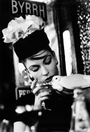 william-kleinparis1957-woman feeding dove.jpg